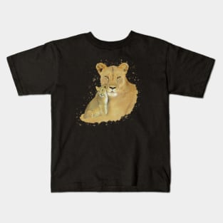 Lioness with Baby - Cat - Predator - Africa Kids T-Shirt